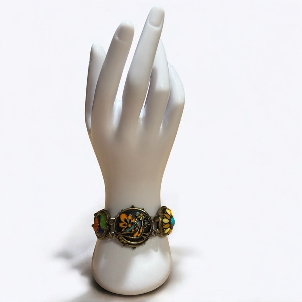 Lucky Brand Yellow and Green Floral Bracelet